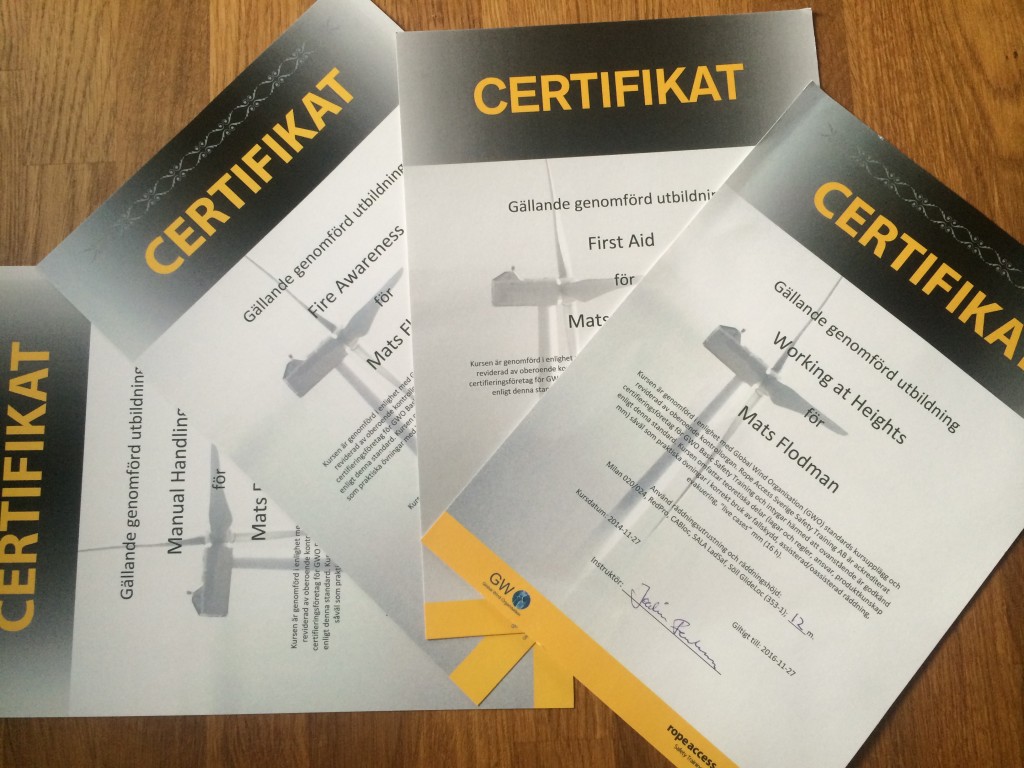 GWO Certification Flodmans El Energi GWO Certification Flodmans El Energi
